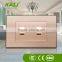 USA wall mount multi double 2 pin power electrical socket outlet for home hotel