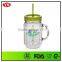 promotion bpa free acrylic 20oz double wall mason jar with handle
