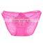 Sexy Women Underwear Panties Three Lines Hollow Out Heart-shaped Crochet Yarn Printed Mesh Seamless Lace Briefs Female