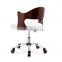 White Leather Cushion Restaurant Plywood/Molded Plywood Chair/Moulded Plywood Chair