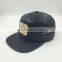 custom metal plate snapback hat with zip on the side panel