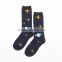 Men's and women's cotton stockings Contrast color high tide of cartoon socks lovers socks tube socks