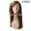 long dark brown silk straight high tempreture fibre sweep bang types 100% virgin synthetic hair wig