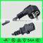 VDE approval 3 pin extension power plug 16A schuko power cord plug