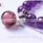 Fashion Women Charm Amethyst Bead Custom Stone Aromatherapy Diffuser Jewelry Handmade Health Bracelet
