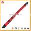 Promotional cheap price custom logo printed cotton soldier guitar strap with leather ends