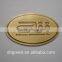 3D relief logo zinc alloy tag,metal plate with sticky back