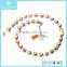 Top Selling 2015 Latest Design Beaded Necklace with Rainbow Colors Austria Crystals