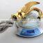 Antique style deck mounted golden faucet for basin, dual control hot cold classical antique golden faucet