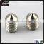 M3 stainless steel DIN 914 set screw with cone point/taper point