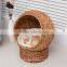Pawhut 20" Banana-Leaf Condo Pod Elevated Cat Bed - Brown