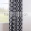 black and white patterned black blackout curtains