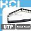 Taiwan Supplier 1U 24 Port Angled Discrete Unshielded Snap-In Type Patch Panel