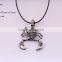 Black string with silver animal pendant jewelry The Scorpion King necklace