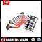 18pcs Multifunction cosmetic brush set in Black and white grid bag