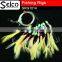 Chinese Carp fishing rigs sabiki rig colorful tinsel feather with spade