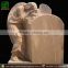 Yellow Marble Tombstone With Angel