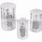 3PCS Kitchen Food Coffee Tea Sugar Flour Stainless Steel Storage Canisters