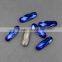 DZ-3014 long oval shaped jonquil color decorative crystal stone design for dress