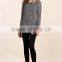 nice deign high quality girls fancy loose neck marled sweater