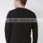 Black Custom Printed Sweatshirt Fleece Lined Autumn Casual Mens Clothing Pullover 80% Cotton 20% Polyester Fabric Material Sweat