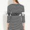 Classic stripes straight 7 minutes of sleeve dress