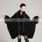 Europe and the United States autumn and winter fashion women knitted shawl cloak coat female fur shawl