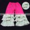 children capris toddler knit cotton ruffle baby legging pants triple baby icing ruffle pants