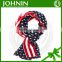 2017 Hot selling Jacquard Acrylic American Flag Infinity Scarf