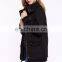 Wholesale women winter coats black long sleeve fleece winter coats for women