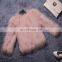 Solid color winter fashion hand made fur overcoat raccoon fur outer wear