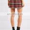 School Girl Multicolor Cotton Mini Skirt