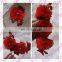 Aidocrystal red rose hair pin flower bobby pins red hair accessories for bridal