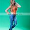 Latest solid genie printed jeggings