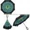 Sale online AUTO OPEN high quality double layers windproof Upside Down umbrella reversed umbrella