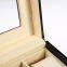 Customized Boxes & Cases Material PU leather watch box with glass top lid