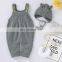 New 2020 Autumn Winter Baby Boys Girls Braces Infant Rompers Clothes + Hat Baby Boy Girl Kids Knitting Sleeveless Rompers