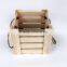 Custom logo and color solid wooden slatted crate with lid