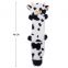 Durable Simulation Animal Plush No Stuffing Cow Giraffe Zebra chew resistance Squeaky Plush Pet Dog Toy