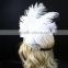 Wholesale Handmade Halloween Flapper Sequin Headpiece White Feather Headband                        
                                                Quality Choice