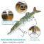 Classic 12.5cm 20g Pike Fishing Baits Hook 9 Segment  Multi Joint Body Pike Lure