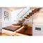 Modern indoor metal iron straight stair mono stringer floating staircase