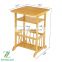 Factory custom bamboo sofa side table with roller in living room