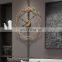 2022 Drop Ship 50CM Creative European Luxury Iron Prismatic Mute Gold Wall Clocks For Home Decor