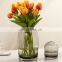 Modern Wholesale Nordic Handmade Centerpieces Cylinder Large Flower Frosted Crystal Glass Vase Wedding Decoration Modern Vase