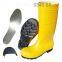 Outdoor Working rain boots,Safety Work boots,Waterproof  rain boot,Yellow Outdoor Work boots,Cheap safety boots china