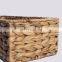 HBK rectangle Water hyacinth woven rattan storage basket storage box for bathroom and kitchen storage