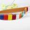 rainbow color small MOQ PU leather dog leash wholesale