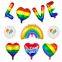 Hei?e Regenbogen-Herz-Ballon Gay Pride Love Is Love Folienballons Regenbogen LGBT Pride Month Ballons Pride Parade Gay Party Utensilien