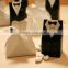 Black tux and White Gown Wedding cake box